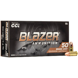 9mm Luger 115gr FMJ CCI Blazer Brass Ammo - 350rds in The Armory Black Python Range Bag