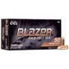 9mm Luger (9x19mm) 124gr FMJ CCI Blazer Brass Ammo Box (50 rds)